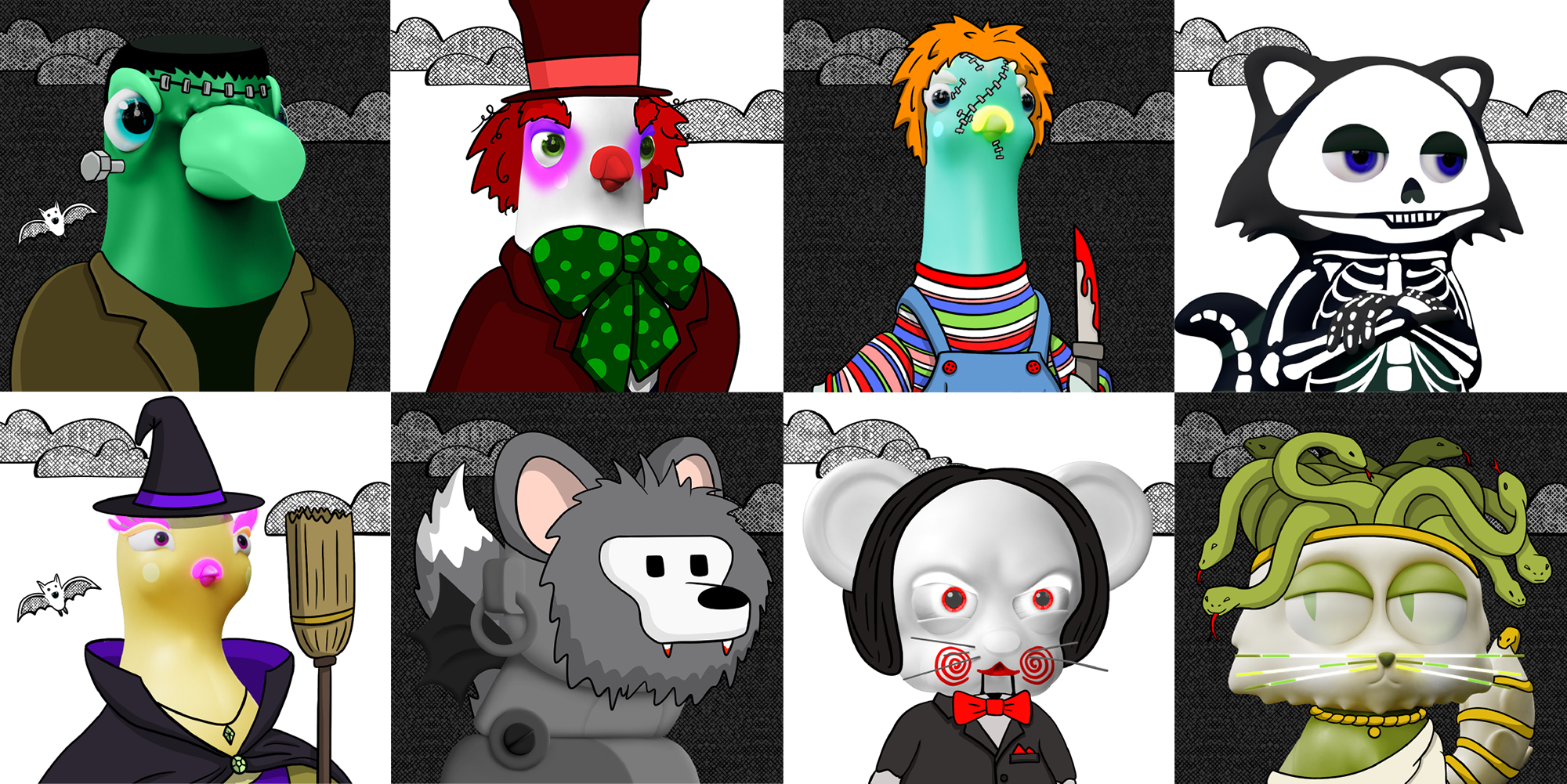 Ilustración sobre personaje en 3D para especial de Halloween